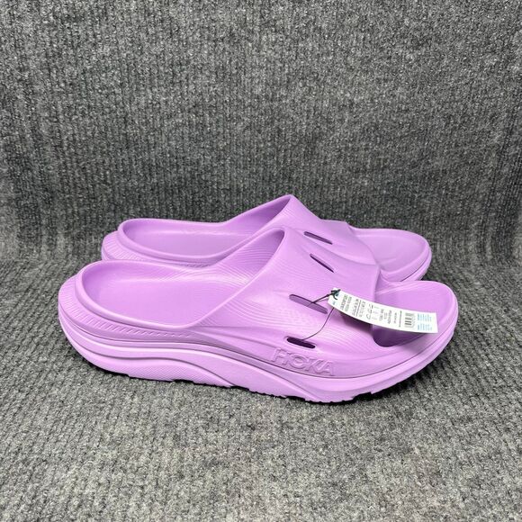 NEW Hoka One One Ora Recovery Slide 3 Violet Bloom Purple Sandals Men’s 12 - Picture 1 of 6